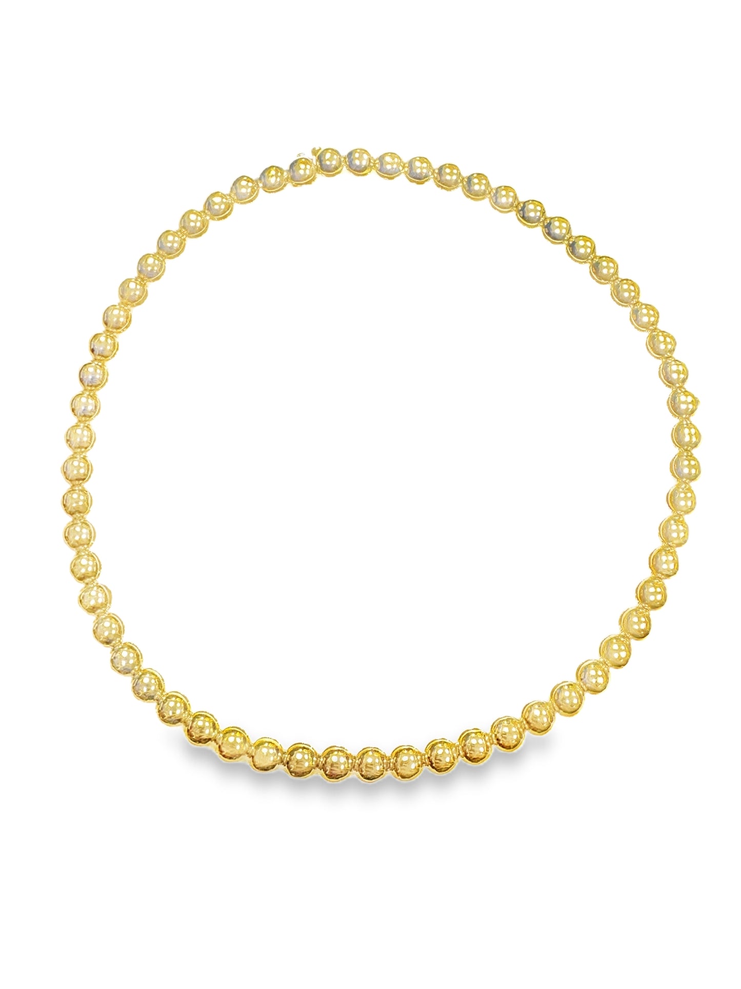 Plain Ball 14k Yellow Gold Necklace