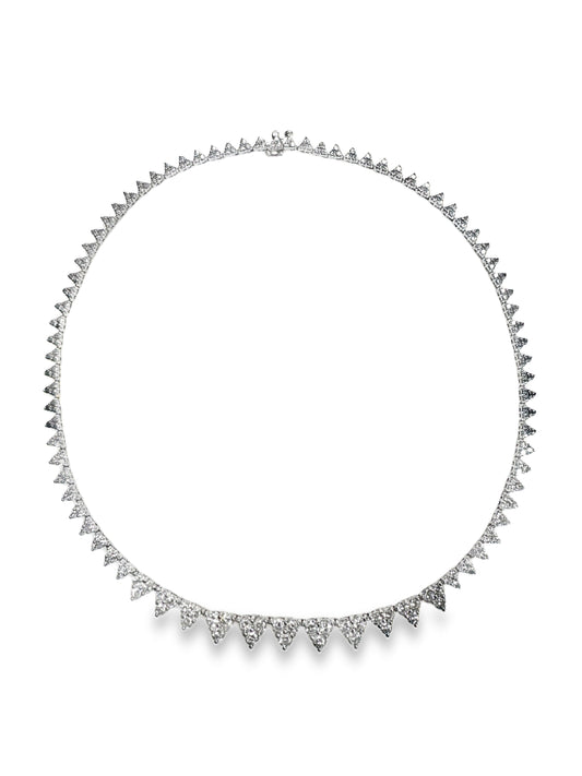 5.83Ct Diamond Tennis 14k White Gold Necklace
