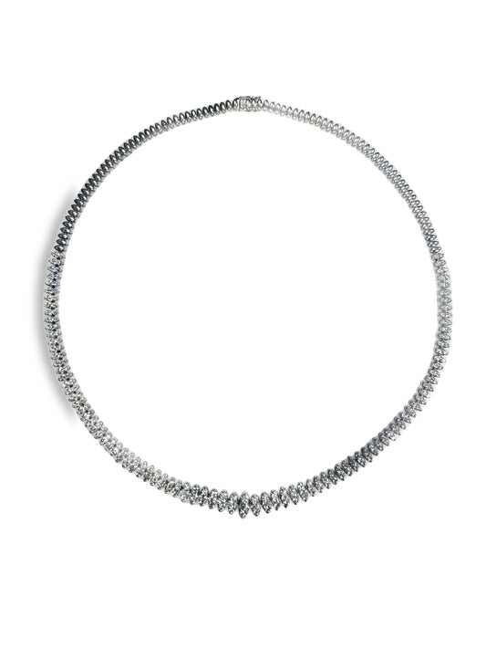 4.27CT Diamond 14k White Gold Necklace