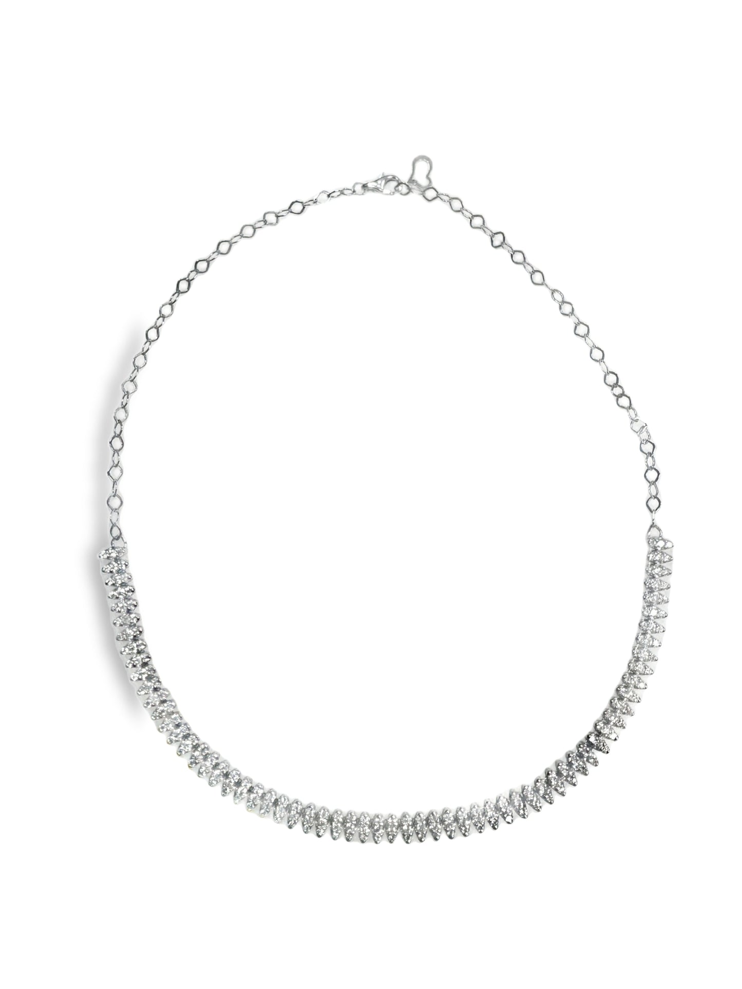 4.36CT Diamond 14k White Gold Necklace