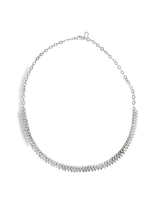 4.36CT Diamond 14k White Gold Necklace