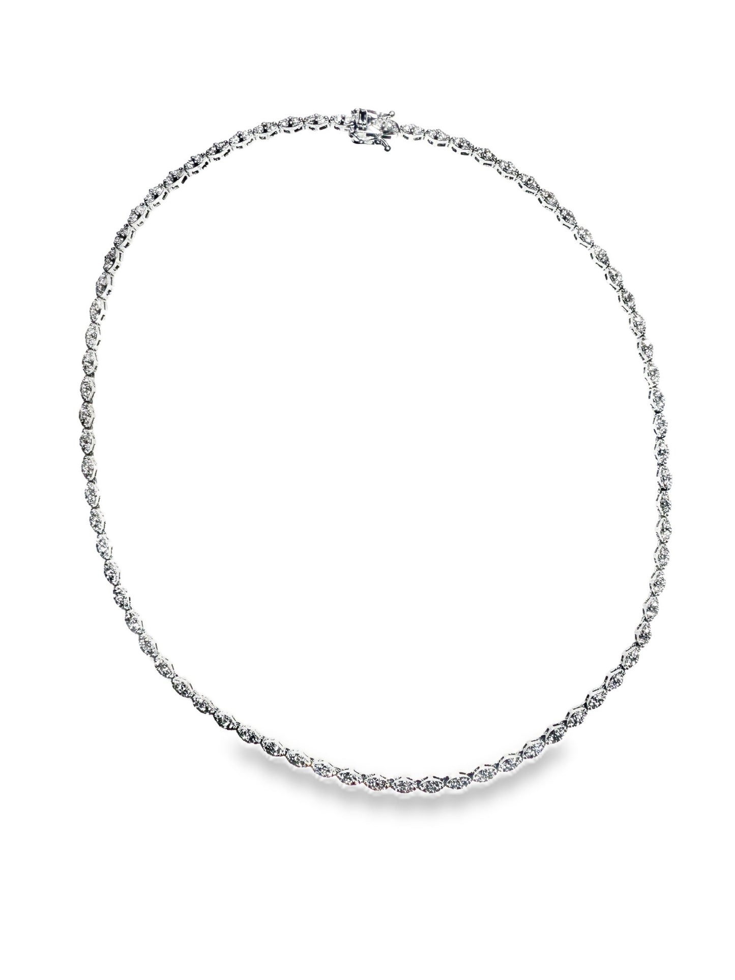 4.25CT Diamond 14k White Gold Necklace