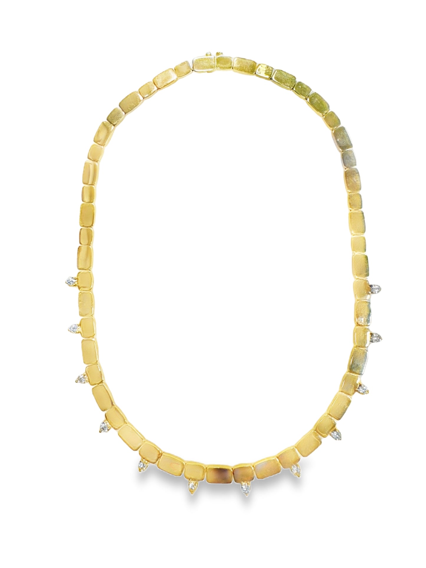 1.48CT Diamond 14k Yellow Gold Necklace