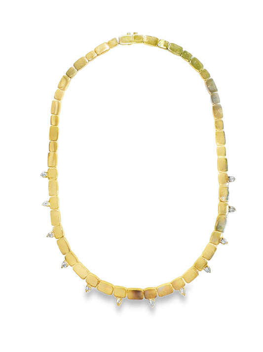 1.48CT Diamond 14k Yellow Gold Necklace