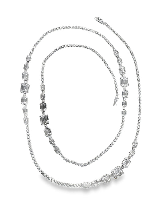 15.62Ct Diamond 18k White Gold Necklace