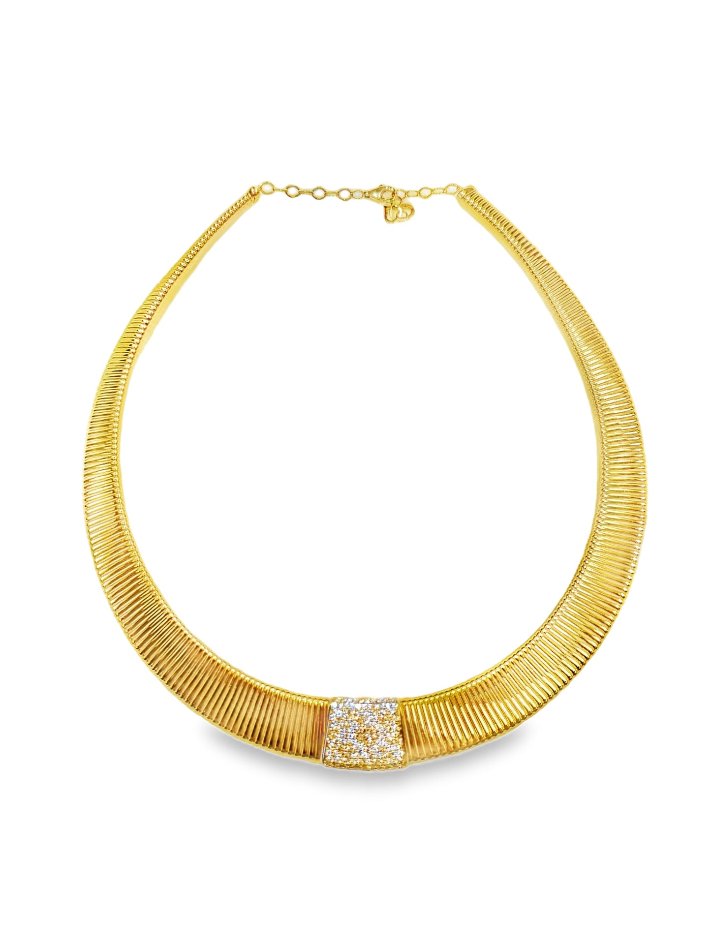 1.43Ct  Diamond Necklace 14k Yellow Gold
