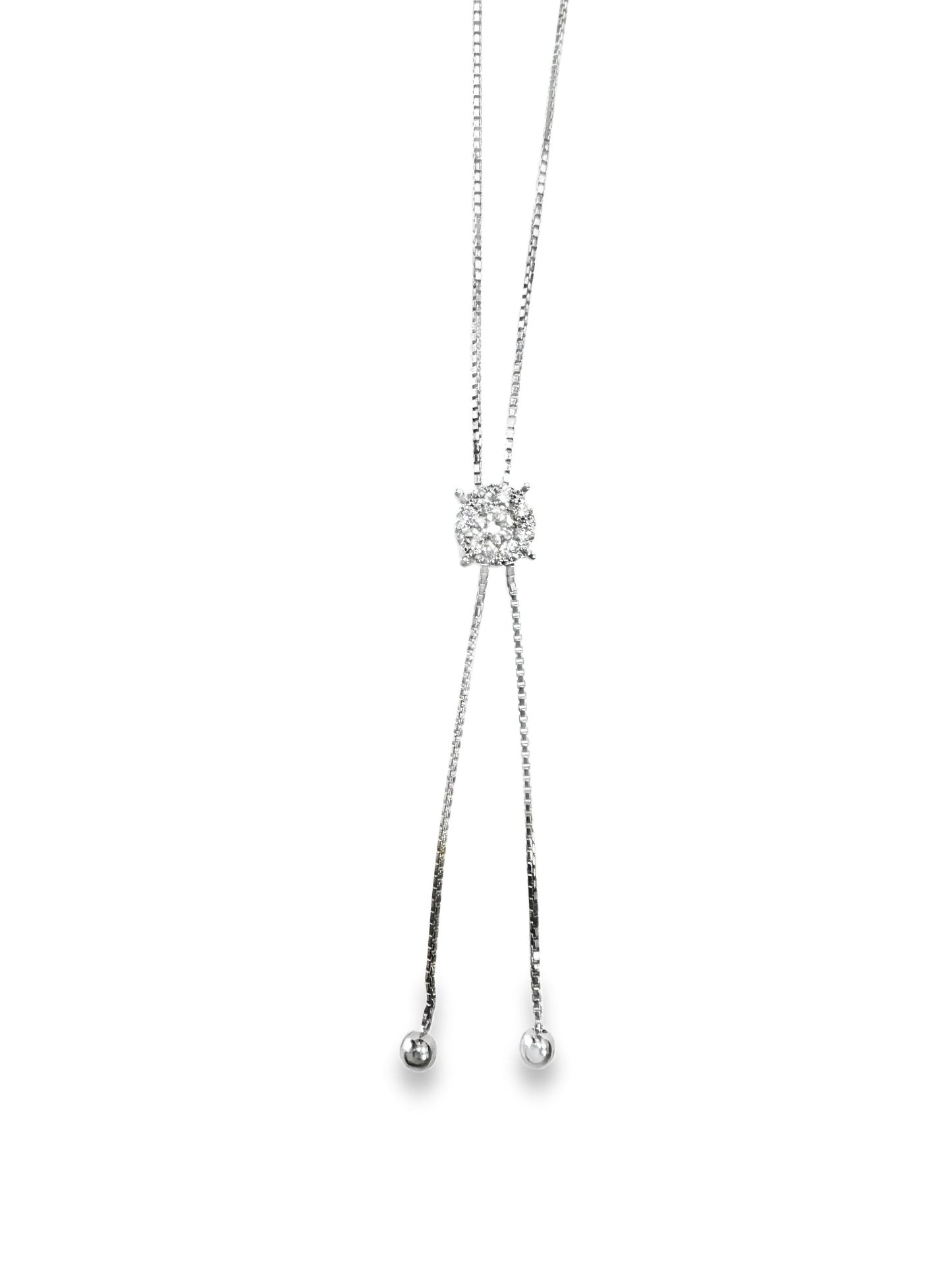 0.47CT Diamond Pendant 14K White Gold