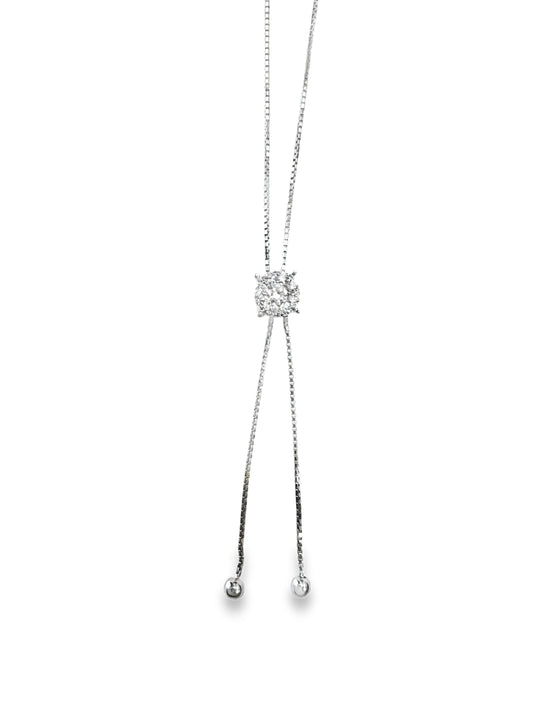 0.47CT Diamond Pendant 14K White Gold