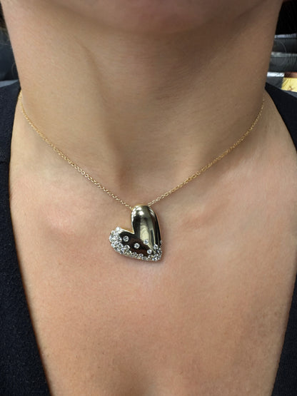 1.42CT Heart Pendant 14K Yellow Gold