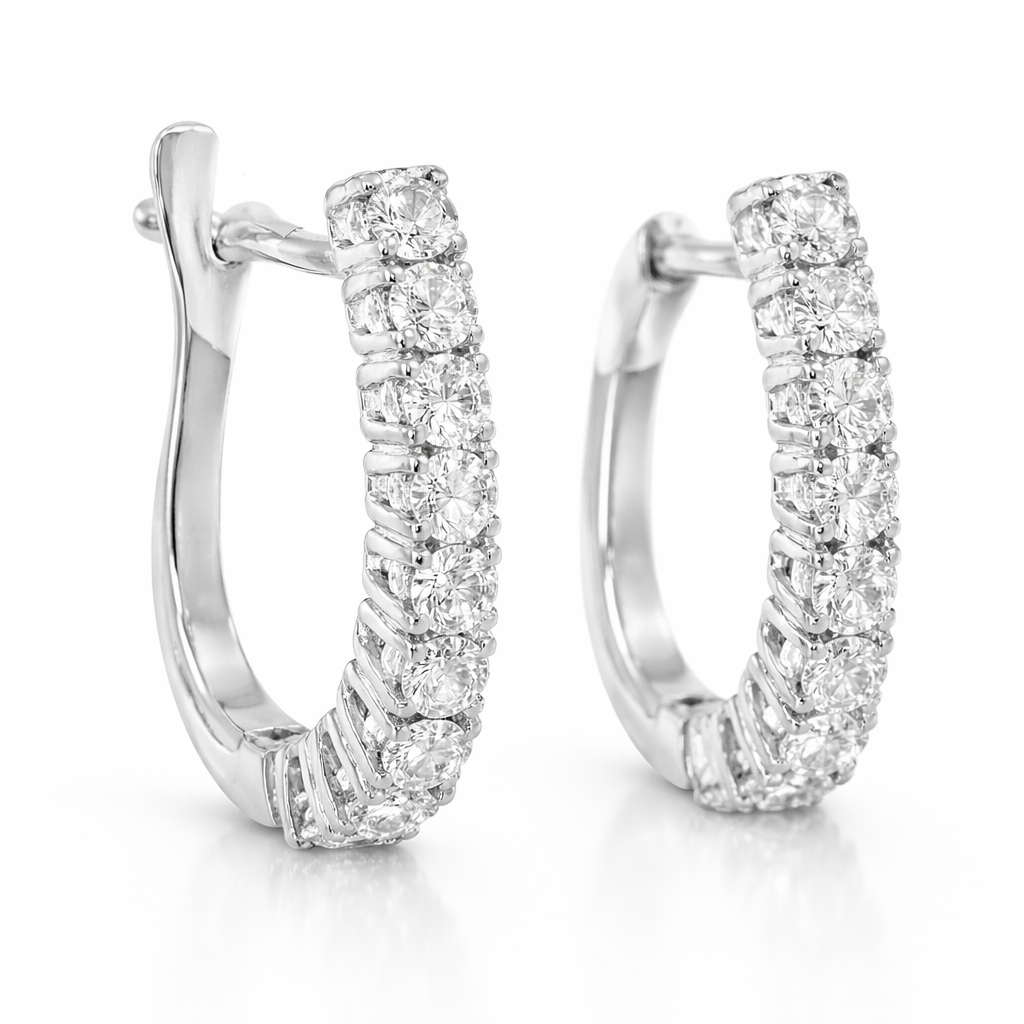 0.55CT Diamond 14k White Gold Earring