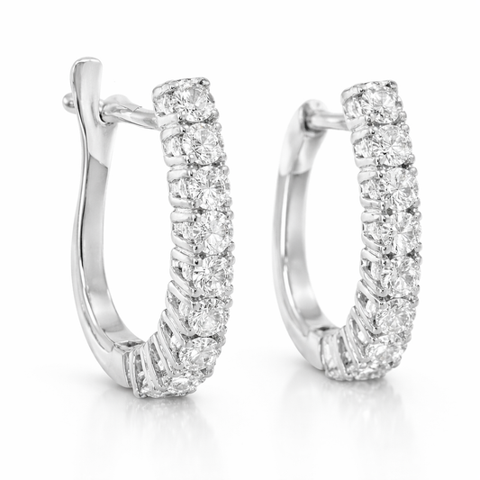 0.55CT Diamond 14k White Gold Earring