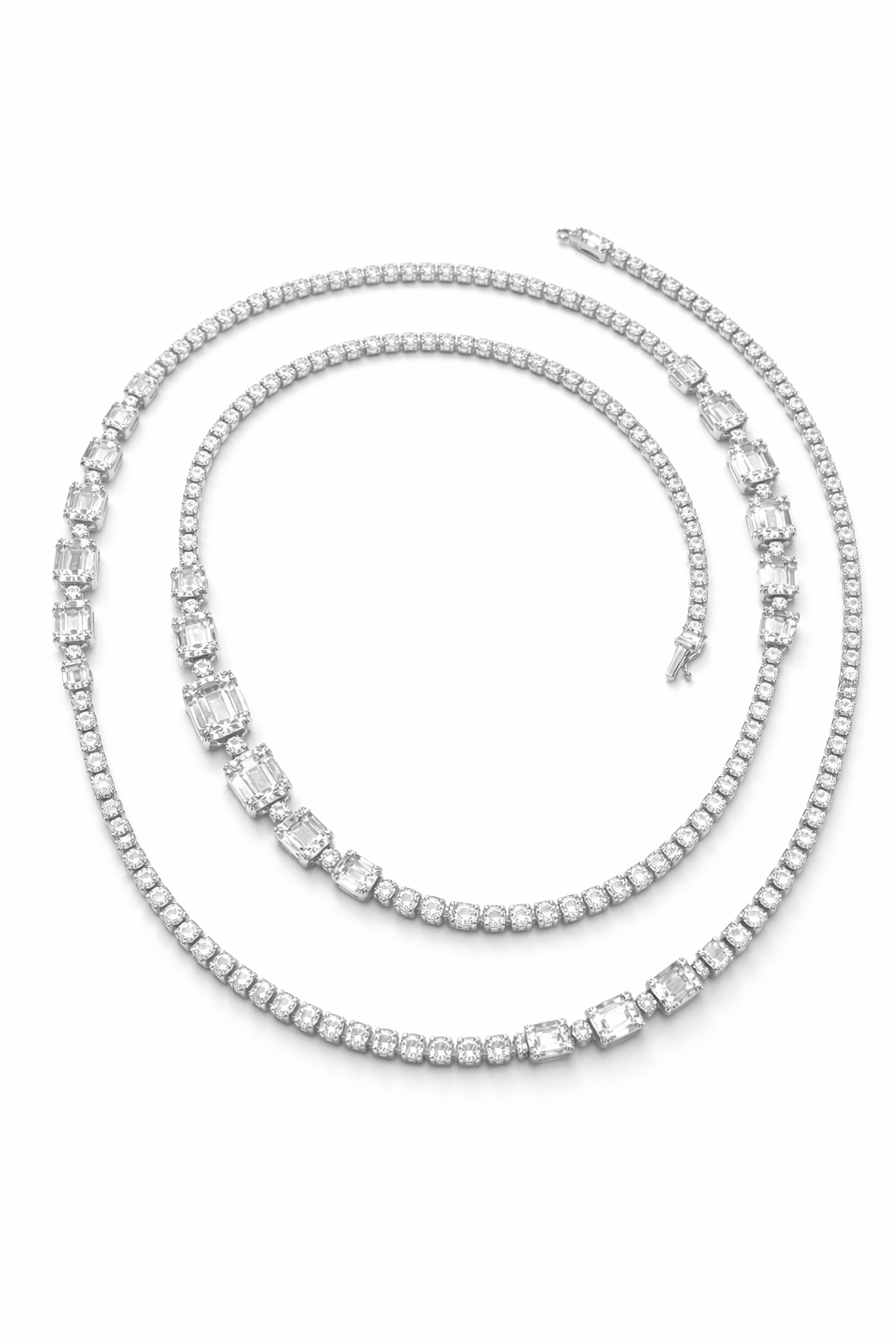 15.62Ct Diamond 18k White Gold Necklace