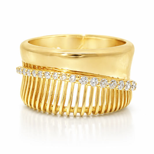 0.22CT Diamond Ring 14k Yellow Gold