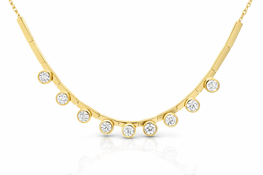 3.22CT Lab Diamond Necklace 14k Yellow Gold
