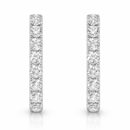 0.55CT Diamond 14k White Gold Earring