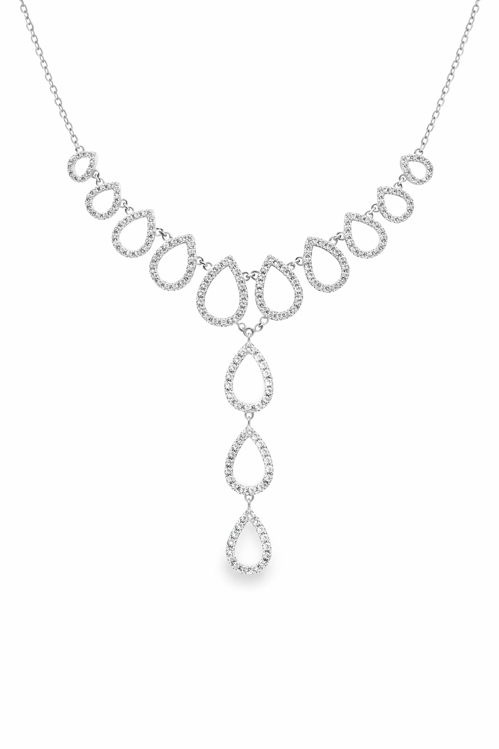 1.56Ct Diamond Pendant 14k White Gold