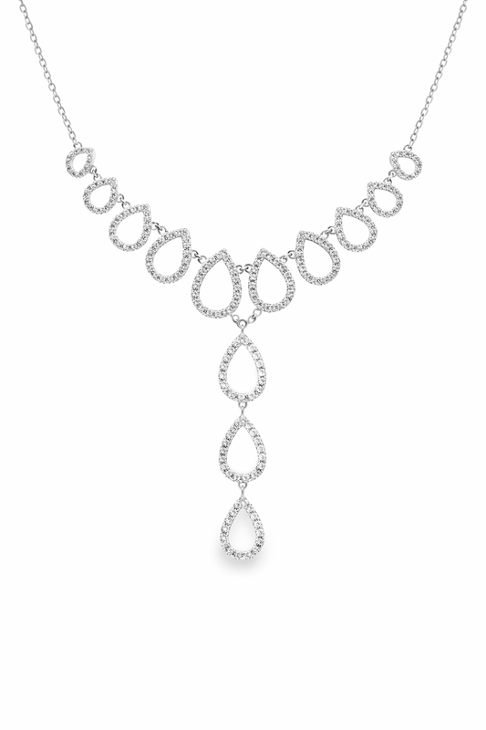 1.56Ct Diamond Pendant 14k White Gold