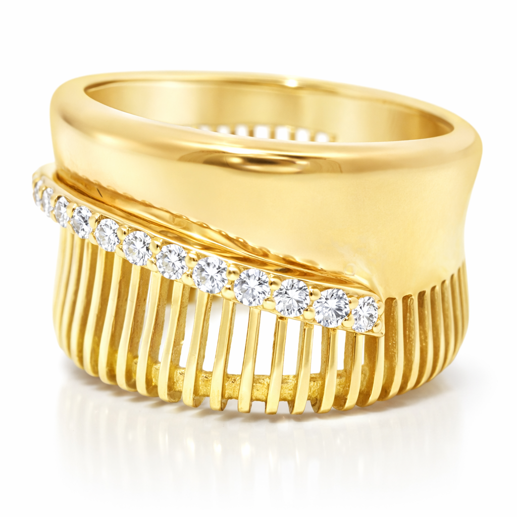 0.22CT Diamond Ring 14k Yellow Gold