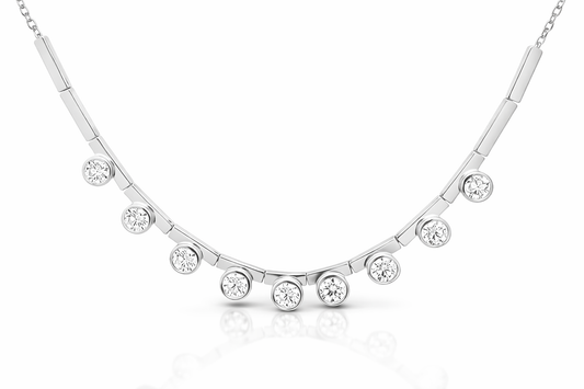 3.22CT Lab Diamond Necklace 14k White Gold