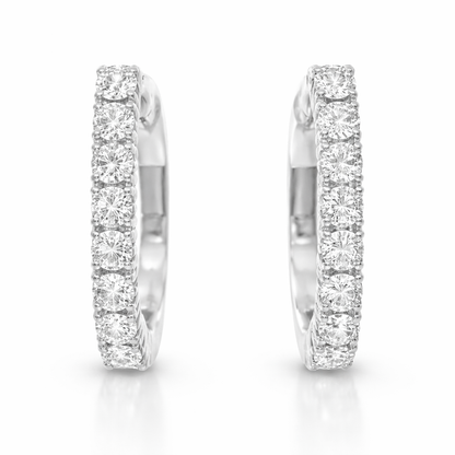 0.53CT Diamond 14k White Gold Earring