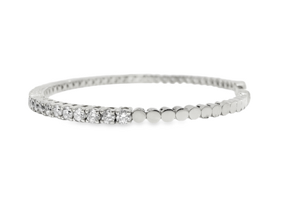 2.82Ct Diamond Bangle 14k White Gold