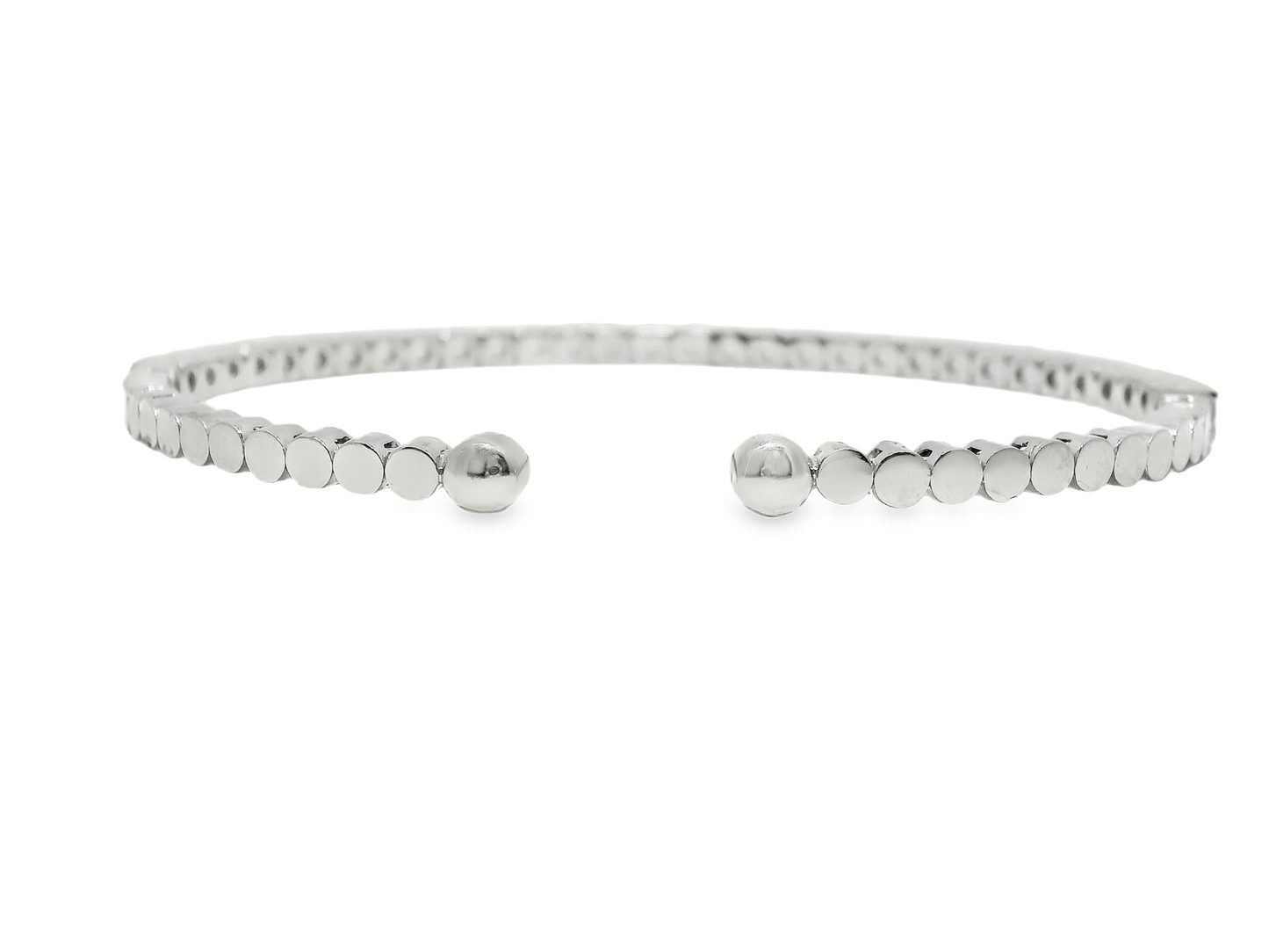 2.82Ct Diamond Bangle 14k White Gold