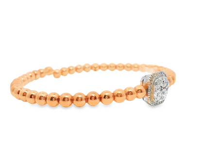0.71Ct Diamond Bangle 18K Rose Gold