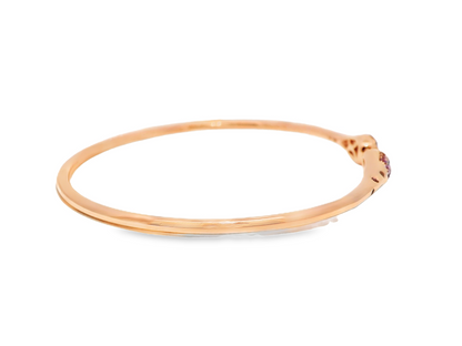 0.53CT Pink Sapphire Bangle 18k Rose Gold