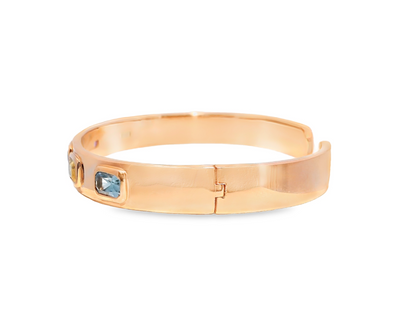 3.25CT Multi Sapphire Bangle 18k Rose Gold