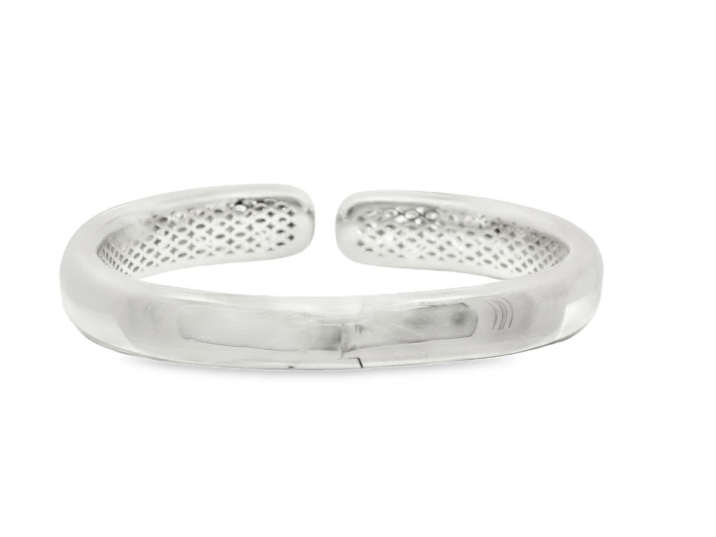 1.59CT Diamond Bezel Bangle 18k White Gold