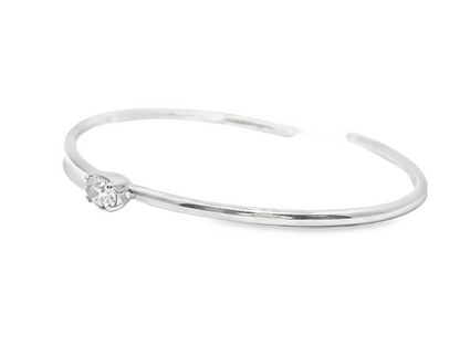 0.41CT Diamond Bangle 18k White Gold