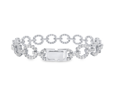 4.33CT Diamond Bracelet 14k White Gold