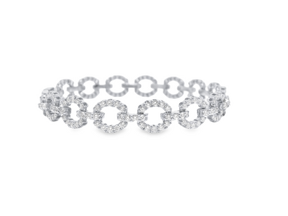 4.33CT Diamond Bracelet 14k White Gold