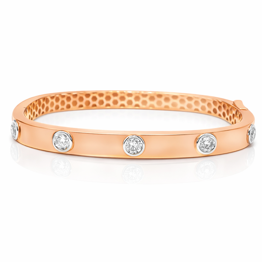 1.19CT Diamond Bangle 18k Rose Gold