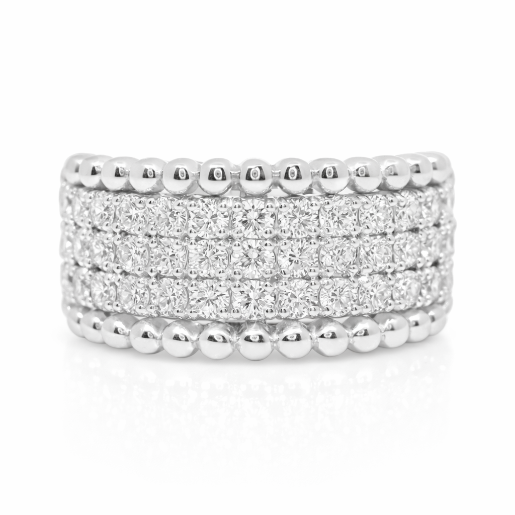 0.77CT Diamond Ring 14k White Gold