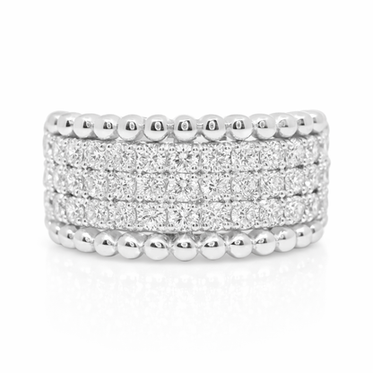 0.77CT Diamond Ring 14k White Gold