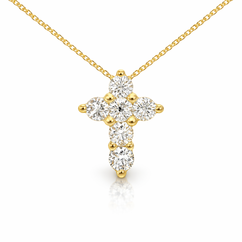 1.21CT Diamond Cross 14k Gold
