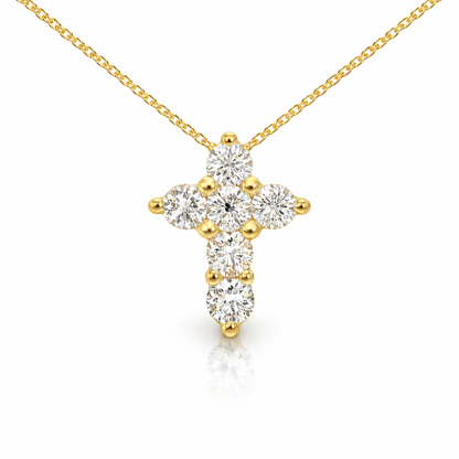 1.21CT Diamond Cross 14k Gold