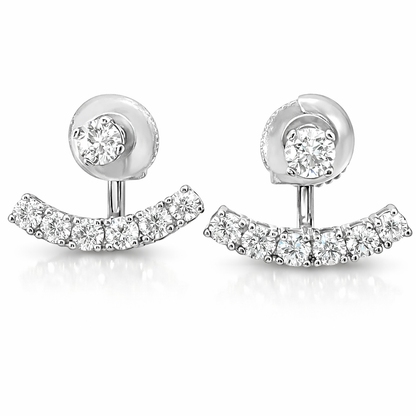 1.38CT Diamond 14k Yellow Gold Earring