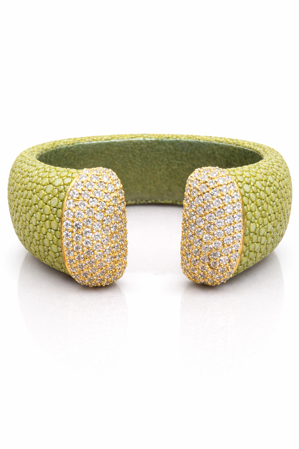 Stingray Cuff Bangle 2.53CT Diamond 14k Yellow Gold