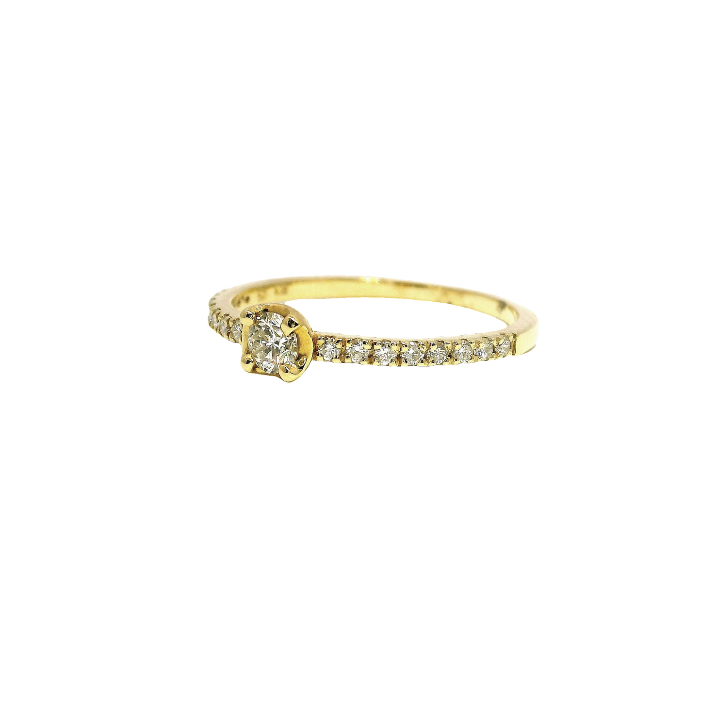.30CT Round Cut Diamond Ring 18K Gold