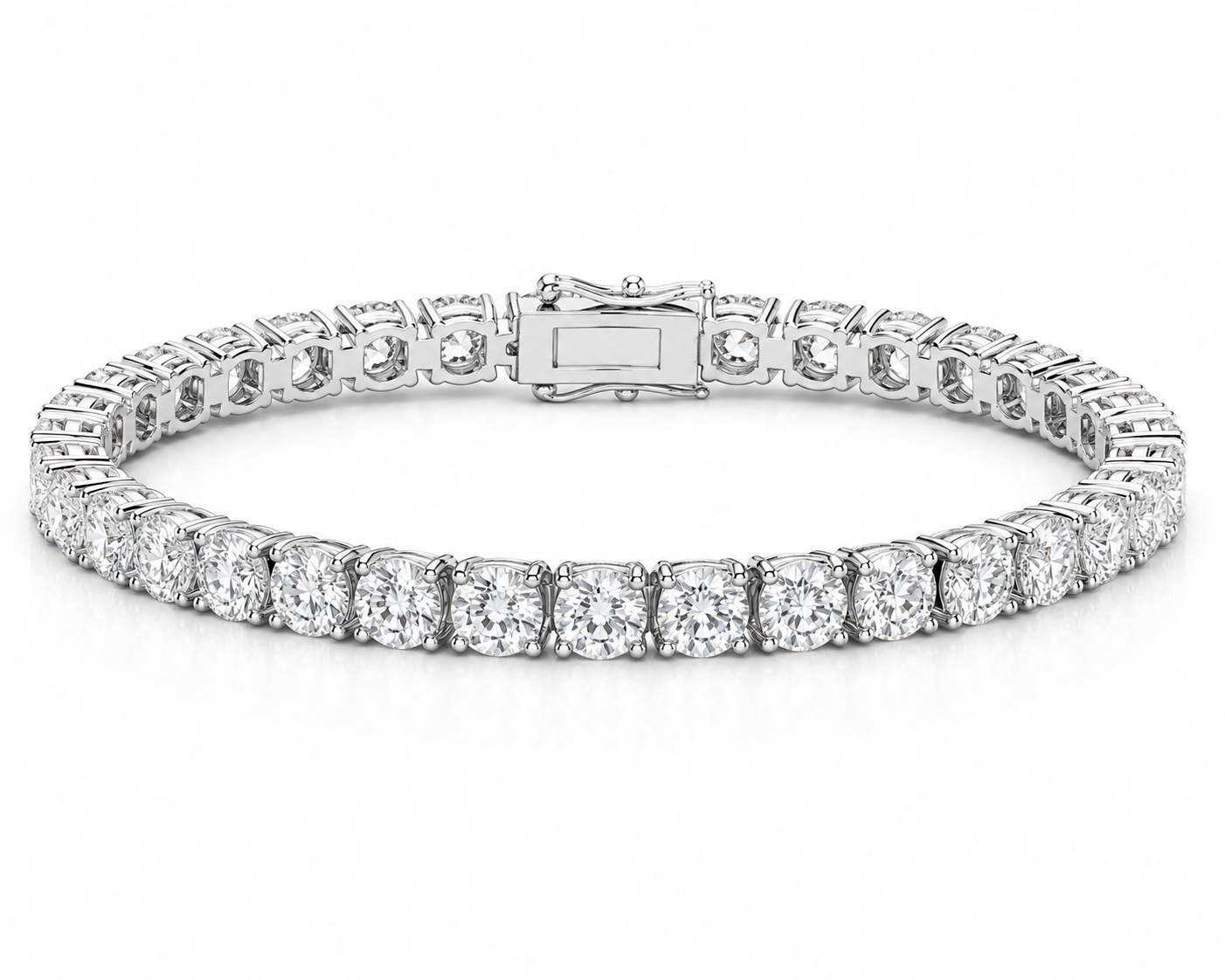 12.29CT Natural Diamond Tennis Bracelet 14k Gold