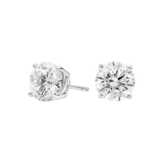 2CT Lab Diamond Earrings 14k White Gold
