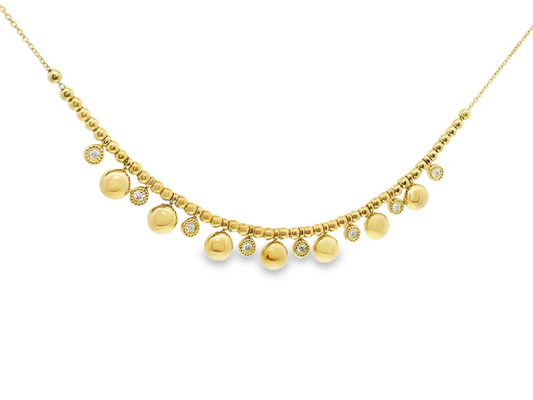 0.29CT Diamond Pendant 14k Yellow Gold