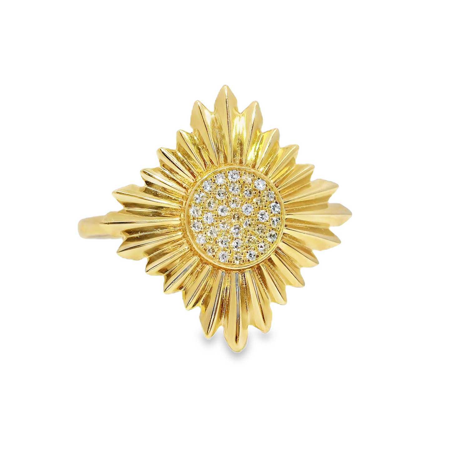 0.09CT Diamond Ring 14k Yellow Gold