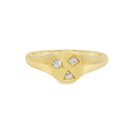 0.06CT Diamond Ring 14k Yellow Gold