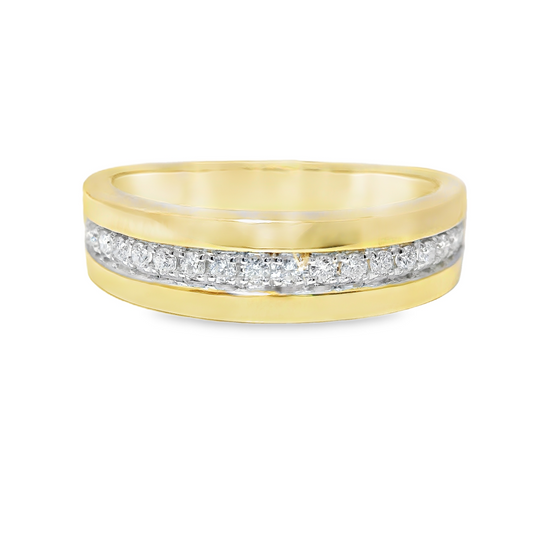 0.21Ct  Diamond Ring 14k Yellow Gold
