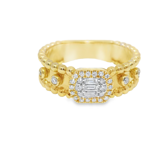 0.26CT Diamond Ring 14k Yellow Gold