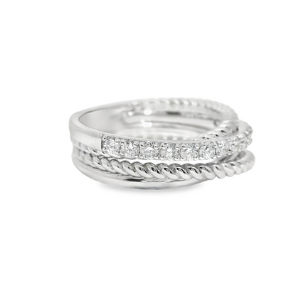 0.44CT Diamond Ring 14k White Gold