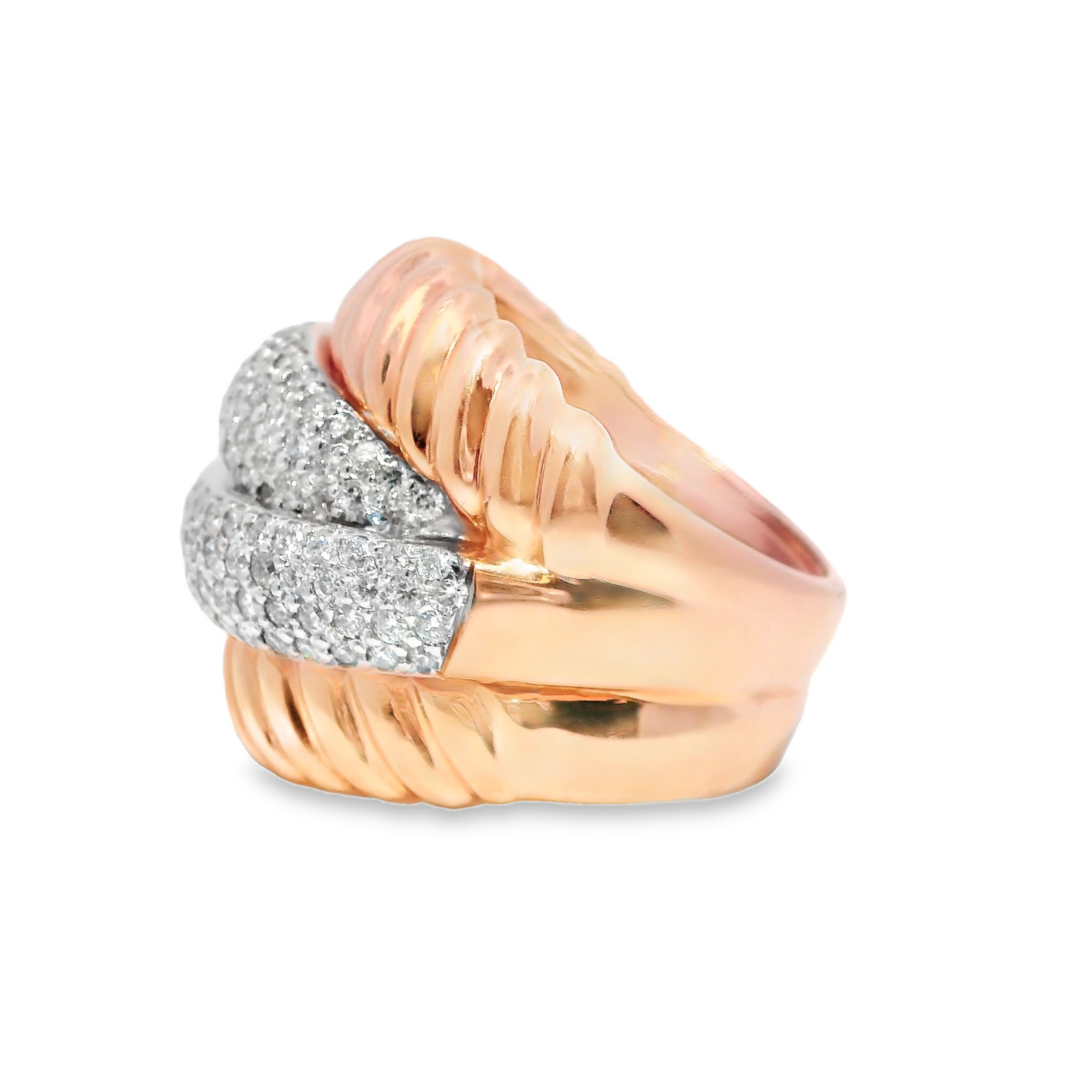 2.13CT Diamond Ring 14k Rose Gold